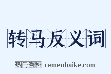 转马反义词是什么意思的图片